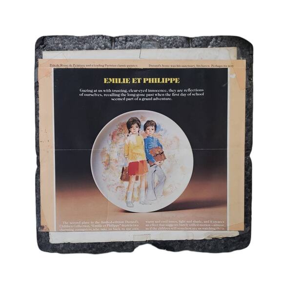Limoges-Turgot EMILIE ET PHILIPPE Durand's Children Collector Plate Paul Durand - Picture 1 of 6